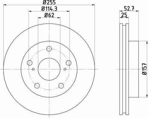 HELLA 8DD 355 105-241 - Kočioni disk www.molydon.hr