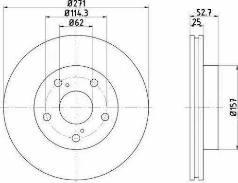 HELLA 8DD 355 105-261 - Kočioni disk www.molydon.hr