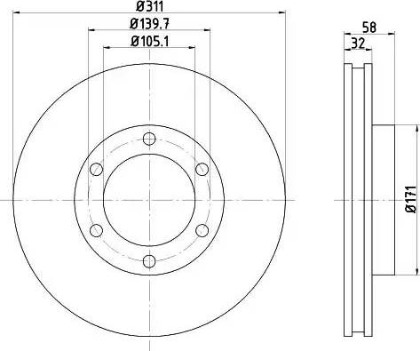 HELLA 8DD 355 105-211 - Kočioni disk www.molydon.hr