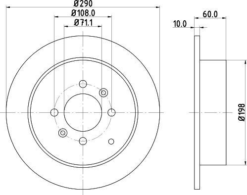 HELLA 8DD 355 105-231 - Kočioni disk www.molydon.hr