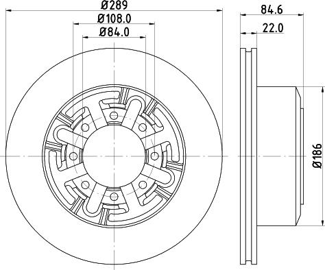 HELLA 8DD 355 105-791 - Kočioni disk www.molydon.hr