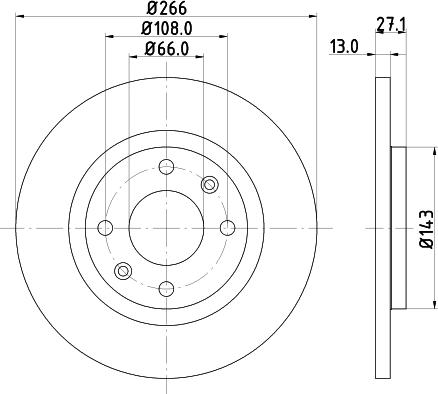 HELLA 8DD 355 105-751 - Kočioni disk www.molydon.hr