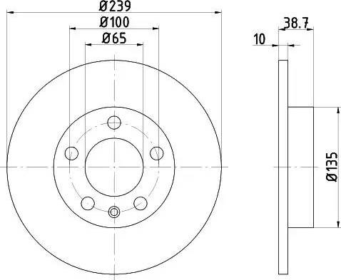 HELLA 8DD 355 105-701 - Kočioni disk www.molydon.hr