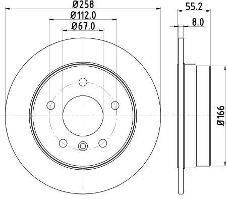 HELLA 8DD 355 106-951 - Kočioni disk www.molydon.hr