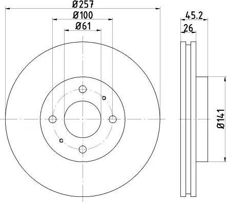 HELLA 8DD 355 106-481 - Kočioni disk www.molydon.hr