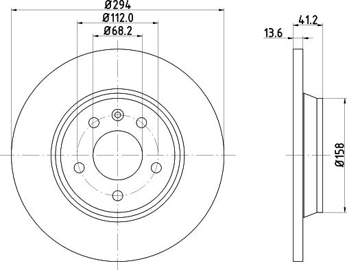 HELLA 8DD 355 106-661 - Kočioni disk www.molydon.hr