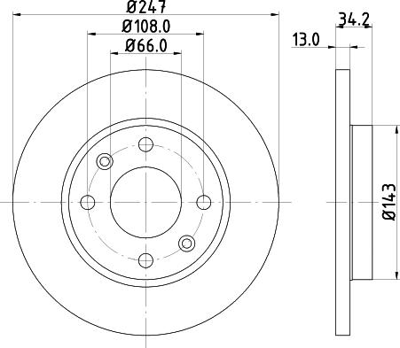 HELLA 8DD 355 124-081 - Kočioni disk www.molydon.hr