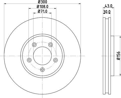 HELLA 8DD 355 106-821 - Kočioni disk www.molydon.hr