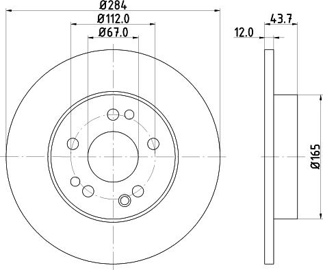 HELLA 8DD 355 100-931 - Kočioni disk www.molydon.hr