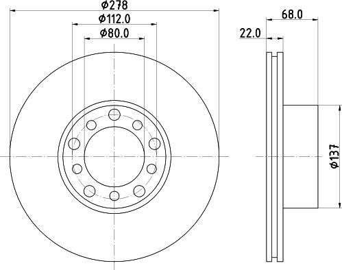 HELLA 8DD 355 100-401 - Kočioni disk www.molydon.hr