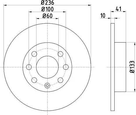 HELLA 8DD 355 100-411 - Kočioni disk www.molydon.hr