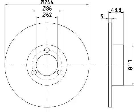 HELLA 8DD 355 100-481 - Kočioni disk www.molydon.hr