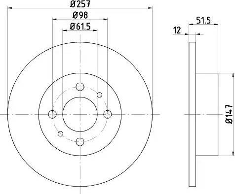 HELLA 8DD 355 100-691 - Kočioni disk www.molydon.hr