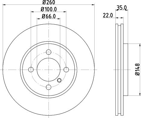 HELLA 8DD 355 100-652 - Kočioni disk www.molydon.hr