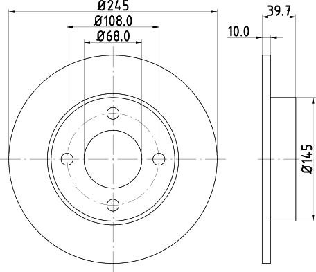 HELLA 8DD 355 100-621 - Kočioni disk www.molydon.hr