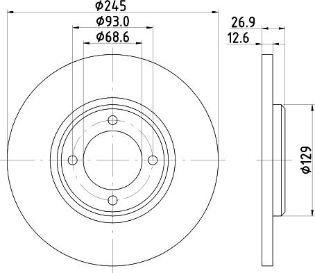 HELLA 8DD 355 100-021 - Kočioni disk www.molydon.hr