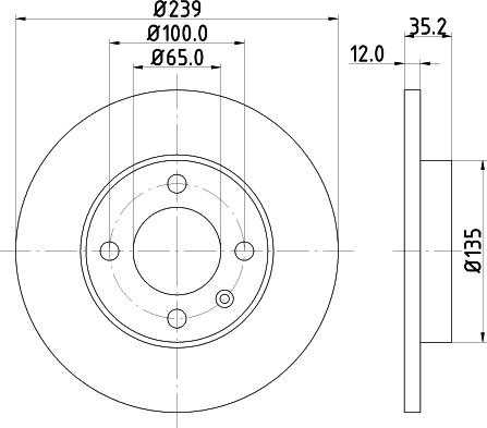 HELLA 8DD 355 123-831 - Kočioni disk www.molydon.hr