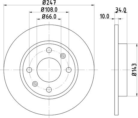 HELLA 8DD 355 100-841 - Kočioni disk www.molydon.hr