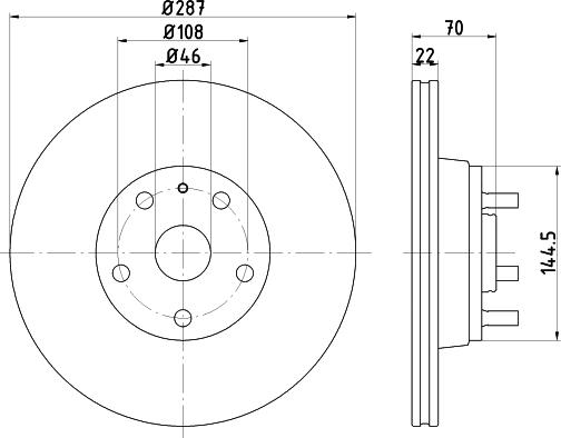 HELLA 8DD 355 100-871 - Kočioni disk www.molydon.hr