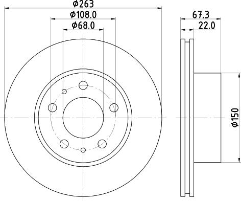 HELLA 8DD 355 100-341 - Kočioni disk www.molydon.hr