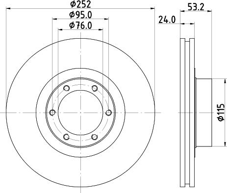 HELLA 8DD 355 100-331 - Kočioni disk www.molydon.hr