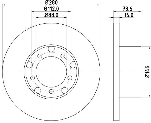 HELLA 8DD 355 100-201 - Kočioni disk www.molydon.hr