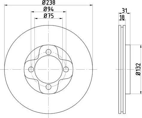 HELLA 8DD 355 101-981 - Kočioni disk www.molydon.hr