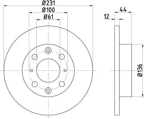 HELLA 8DD 355 101-931 - Kočioni disk www.molydon.hr