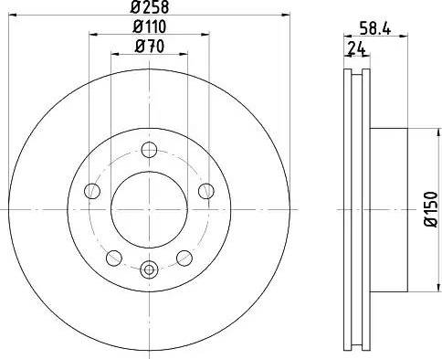 HELLA 8DD 355 101-421 - Kočioni disk www.molydon.hr