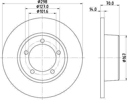 HELLA 8DD 355 122-322 - Kočioni disk www.molydon.hr