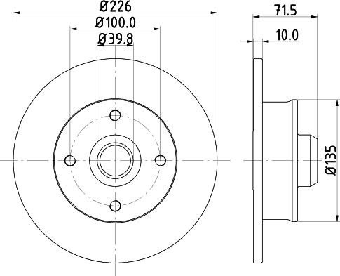 HELLA 8DD 355 101-662 - Kočioni disk www.molydon.hr