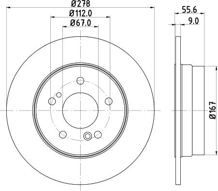 HELLA 8DD 355 101-011 - Kočioni disk www.molydon.hr