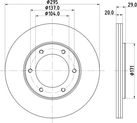 HELLA 8DD 355 101-191 - Kočioni disk www.molydon.hr