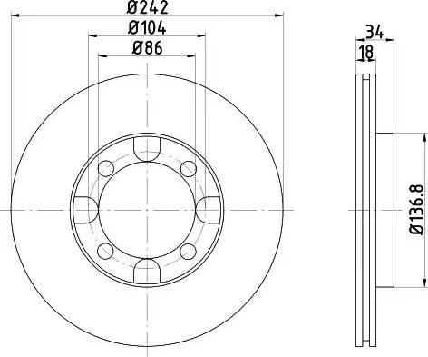 HELLA 8DD 355 101-151 - Kočioni disk www.molydon.hr