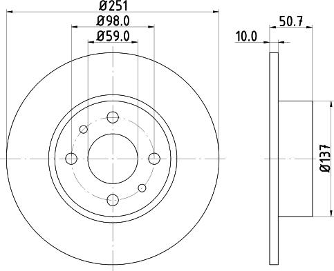 HELLA 8DD 355 101-101 - Kočioni disk www.molydon.hr