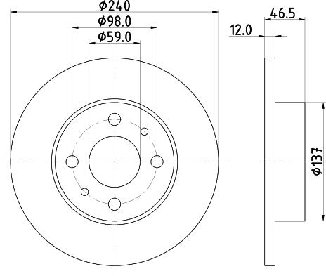 HELLA 8DD 355 101-131 - Kočioni disk www.molydon.hr