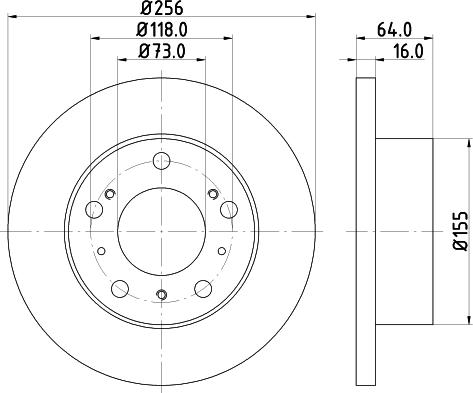 HELLA 8DD 355 101-121 - Kočioni disk www.molydon.hr