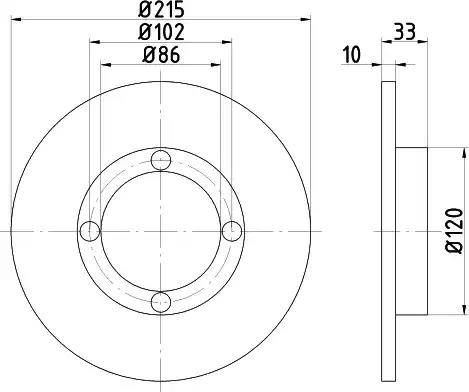 HELLA 8DD 355 101-851 - Kočioni disk www.molydon.hr