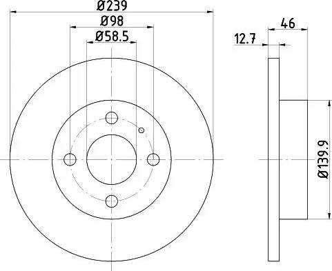 HELLA 8DD 355 101-861 - Kočioni disk www.molydon.hr