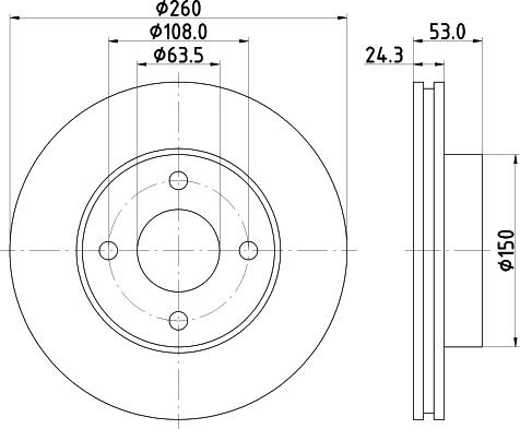 HELLA 8DD 355 101-391 - Kočioni disk www.molydon.hr