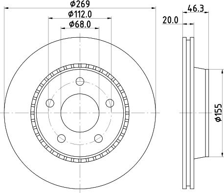 HELLA 8DD 355 101-351 - Kočioni disk www.molydon.hr