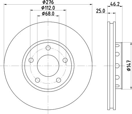 HELLA 8DD 355 101-361 - Kočioni disk www.molydon.hr