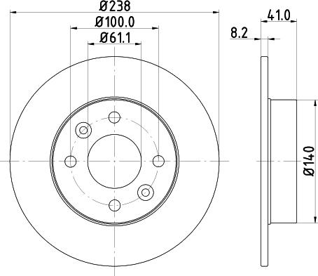 HELLA 8DD 355 101-221 - Kočioni disk www.molydon.hr