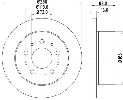 HELLA 8DD 355 108-961 - Kočioni disk www.molydon.hr