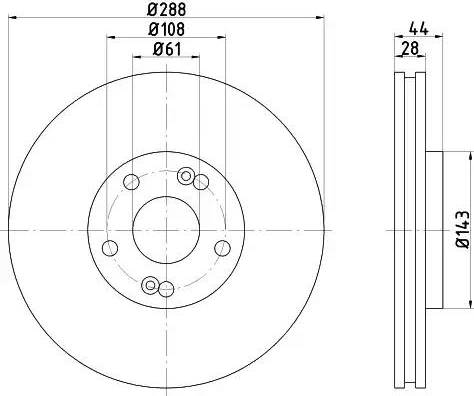 HELLA 8DD 355 108-451 - Kočioni disk www.molydon.hr