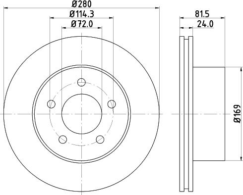 HELLA 8DD 355 108-591 - Kočioni disk www.molydon.hr