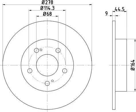 HELLA 8DD 355 108-541 - Kočioni disk www.molydon.hr