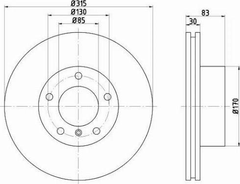 HELLA 8DD 355 108-581 - Kočioni disk www.molydon.hr