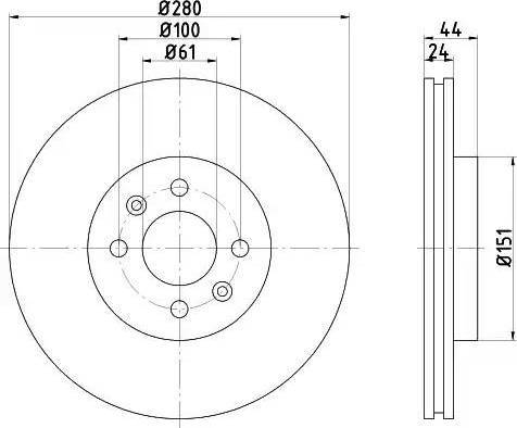 HELLA 8DD 355 108-651 - Kočioni disk www.molydon.hr