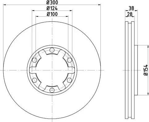 HELLA 8DD 355 108-021 - Kočioni disk www.molydon.hr